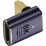 Adaptateur d'extension hdmi m�le vers hdmi 2. 1 femelle a profil bas vertical a 90 degr�s vers le haut ...