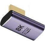 Adaptateur d'extension hdmi m�le vers hdmi 2. 1 femelle a profil bas vertical a angle droit a 90 degr�s ...