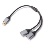 Adaptateur d'extension d'ordinateur 2 en 1, cble sparateur usb en y, adaptateur usb 1 mle  2 femelles, ...