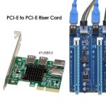 Adaptateur d'extension pci - e à pci - e 1 à 4, emplacement pci express 1x à 4x 16x, convertisseur de ... Adaptateur d'extension pci - e à pci - e 1 à 4, emplacement pci express 1x à 4x 16x, convertisseur de ...