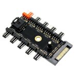 Adaptateur d'extension de refroidisseur de botier de bureau, 10 ports, hub, sata / large, alimentation ...