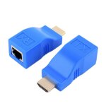 Adaptateur d'extension rj45 30m, convertisseur ethernet 4k 98ft, compatible hdmi, cat5e cat6, 1 paire ...