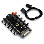 Adaptateur d'extension de sparateur de refroidisseur de botier de bureau de hub de ventilateur de 10 ...