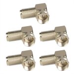 Adaptateur f coud 90 f vers f femelle - lot de 5 - compatible antenne, satellite, coaxial - garantie ...