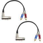 Adaptateur de fiche sparateur stro xlr femelle  double rca mle, 2x90 , cble audio