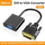Adaptateur full hd 1080p dvi d dvi vers vga, convertisseur de c�ble vid�o 24 + 1 25 broches � 15 broches ...