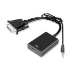 Adaptateur full hd 1080p vga vers hdmi, cble adaptateur avec sortie audio, pour pc portable vers projecteur ...