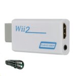 Adaptateur full hd 1080p wii vers hdmi, convertisseur compatible wii2, audio 3. 5mm pour cran pc hdtv ...
