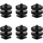 Adaptateur griffe camra 6 pcs hot shoe adaptateur de support a vis 1 / 4 vis du support de camra adaptateur ...