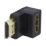 Adaptateur hdmi 1. 4 femelle 90 degres vers hdmi male noir