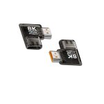Adaptateur hdmi 2. 1 8k m�le vers femelle 90 coud� lat�ral uhd pour pc, moniteur et tv - lot de 3 le ...