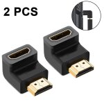 Adaptateurs hdmi 90 degrs, lot de 2, plaqus or, 4k2k hd, ethernet haut dbit, conception durable