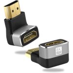 Adaptateur hdmi coud, 2 pices 8k@60hz 270 degrs mle vers femelle angle droit avec connecteurs plaqus ...