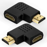 Adaptateur hdmi coud, 2 pices 8k@60hz 90 degrs mle vers femelle angle droit avec connecteurs plaqus ...