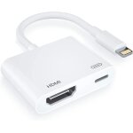 Adaptateur hdmi lightning pour iphone et ipad - adaptateur av numrique compatible avec tous les iphones ...