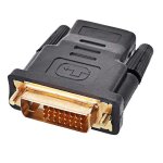 Adaptateur hdmi vers dvi, dvi mle vers hdmi femelle, convertisseur bidirectionnel plaqu or pour tv, ...