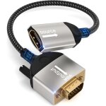 Adaptateur hdmi vers vga, hdmi femelle vers vga mâle, adaptateur hdmi unidirectionnel 1080p en nylon ... Adaptateur hdmi vers vga, hdmi femelle vers vga mâle, adaptateur hdmi unidirectionnel 1080p en nylon ...