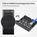 Adaptateur hub pcie 1x vers usb 3. 0, 5gbps, 4 ports, carte pci express riser, pour disque de disquettes ...
