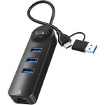 Adaptateur hub usb 3. 0 ethernet, 4 in1 adaptateur usb rj45 en aluminium avec port lan rj45 gigabit, ... Adaptateur hub usb 3. 0 ethernet, 4 in1 adaptateur usb rj45 en aluminium avec port lan rj45 gigabit, ...
