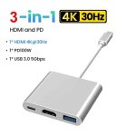 Adaptateur hub usb c 3 en 1 type - c vers hdmi, répartiteur usb - c 3. 1, 4k30hz pd100w, station d'accueil ... Adaptateur hub usb c 3 en 1 type - c vers hdmi, répartiteur usb - c 3. 1, 4k30hz pd100w, station d'accueil ...