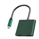 Adaptateur hub usb c 4 en 1, convertisseur de station d'accueil usb 3. 0 pd de type c � double hdmi pour ...