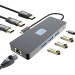 Adaptateur hub usb - c vers double hdmi & displayport 4k@60hz, 100w power delivery, 3x usb 3. 0, eth ... Adaptateur hub usb - c vers double hdmi & displayport 4k@60hz, 100w power delivery, 3x usb 3. 0, eth ...