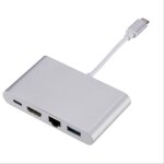 Adaptateur hub usb - c usb c vers hdmi, ethernet gigabit, usb 3. 0, pour pro air