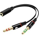 Adaptateur jack audio stéréo, 3, 5mm adaptateur micro casque câble, câble adaptateur audio splitter, ... Adaptateur jack audio stéréo, 3, 5mm adaptateur micro casque câble, câble adaptateur audio splitter, ...