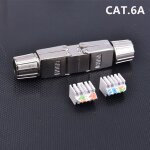 Adaptateur de jonction de c�ble cat6a cat7, bo�te de connexion, connecteur d'extension de c�ble lan rj45 ...
