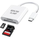 Adaptateur de lecteur de carte sd / micro sd 2 en 1 (prise en charge uhs - ii), etui de support, fente ...