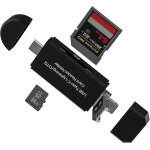 Adaptateur lecteur de carte sd micro sd vers usb c lightning usb micro usb pour iphone 16 15 14 pro compatible ...