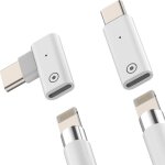 Adaptateur lightning femelle vers usb c mle pour iphone pencil chargeur(lot de 2) pour ipad stylet rechange ...