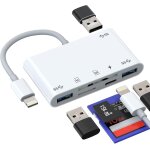Adaptateur lightning usb (6 en 1) pour iphone 14 - lecteur de carte sd - micro sd tf - otg 3. 0 - mémoire ... Adaptateur lightning usb (6 en 1) pour iphone 14 - lecteur de carte sd - micro sd tf - otg 3. 0 - mémoire ...