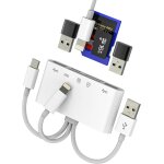 Adaptateur lightning usb c usb vers lecteur de cartes micro sd cble otg 3. 0 rapide charge pour apple ...