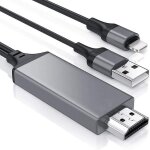 Adaptateur lightning vers hdmi hd 1080p pour iphone, ipad, ipod - certifi mfi, plug and play