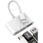 Adaptateur lightning vers usb 4 en 1 lecteur carte sd micro sd pour iphone 14 13 12 pro max pour ipad ...
