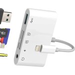 Adaptateur lightning vers usb micro sd jack 3, 5 mm chargeur lecteur de cartes sd (5 - en - 1) pour apple ...