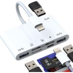 Adaptateur lightning vers usb micro sd lecteur de cartes sd chargeur (6 - en - 1) convertisseur cble ...
