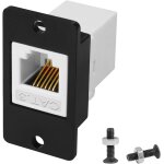 Adaptateur de ligne t�l�phonique rectangulaire cat3 rj12 6p6c femelle vers femelle a montage fixe connecteur ...