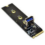 Adaptateur m. 2 vers pci - e x16, carte ngff pcie riser, c�ble d'extension vga 4 broches 6 broches sata ...