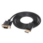 Adaptateur mle vers vga mle, cble convertisseur dp vers vga, cordon audio vido, ligne de fil pour ...