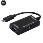 Adaptateur micro usb 1080p mle vers femelle 5 broches vers hdmi, cble compatible hdtv, pour samsung, ...