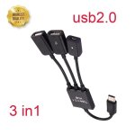 Adaptateur micro usb otg, c�ble micro usb m�le vers usb femelle, hub pour samsung, xiaomi, huawei, souris, ...