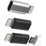 Adaptateur micro usb vers lightning(lot de 3)chargeur convertisseur android femelle jack cable iphone ...