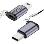 Adaptateur micro usb vers mini usb (lot de 2) - connecteur femelle vers mle compatible avec appareils ...
