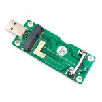 Adaptateur mini pci - e vers usb, avec fente pour carte sim 8 broches, pour module wwan / lte