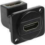 Adaptateur de montage sur panneau hdmi 2. 0 a 90 degrs femelle a femelle connecteur a angle droit coupleur ...