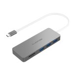 Adaptateur multi - ports de type c, lecteur de carte sd, hub usb c avec 3 usb 3. 0 sd / microphone, compatible ...
