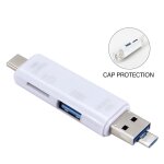Adaptateur multifonction 5 en 1 usb 2. 0 type - c / usb / micro / usb / tf / sd, lecteur de cartes mmoire ...