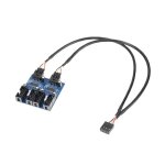 Adaptateur multiport usb 2. 0 9 broches mle / mle / mle / mle / femelle, carte d'extension 1  4 ...